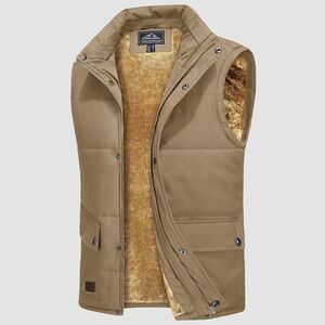 MAGCOMSEN Men's Tan Puffer Vest